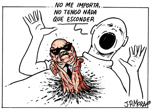 Cartoon: Espionaje (medium) by jrmora tagged spy,nsa,usa,spain