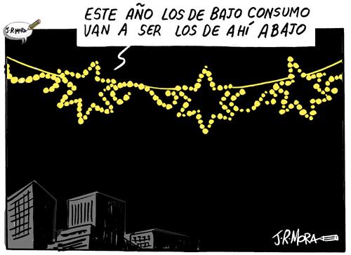 Cartoon: Luces de Navidad (medium) by jrmora tagged navidad,fiestas,luces,alumbrado,bombillas