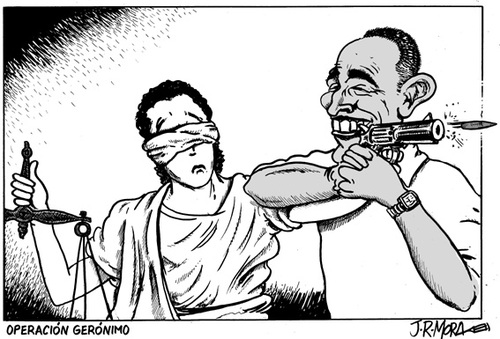 Cartoon: Operacion Geronimo (medium) by jrmora tagged pakistan,eeuu,laden,bin,obama,osama