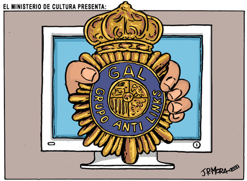 Cartoon: P2P las descargas a debate (medium) by jrmora tagged propiedad,intelectual,canon,sgae,derechos,descargas,p2p,economia,sostenible