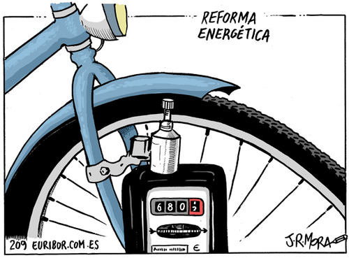 Cartoon: Reforma energetica Spain (medium) by jrmora tagged spain,fotovoltaica,solar,renovable,energia,energetica,reforma,decreto,ley,borrador