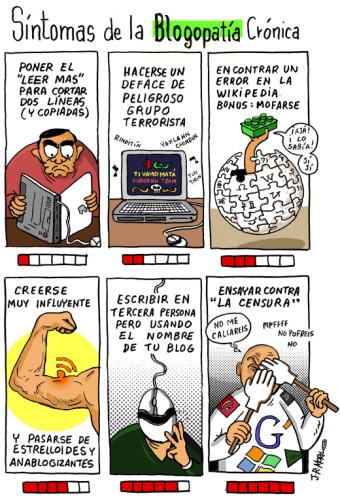 Cartoon: Sindrome de blogopatia cronica (medium) by jrmora tagged blog,blogger,bitacoras,internet