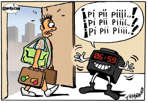 Cartoon: Sindrome postvacacional (medium) by jrmora tagged sindrome,postvacacional