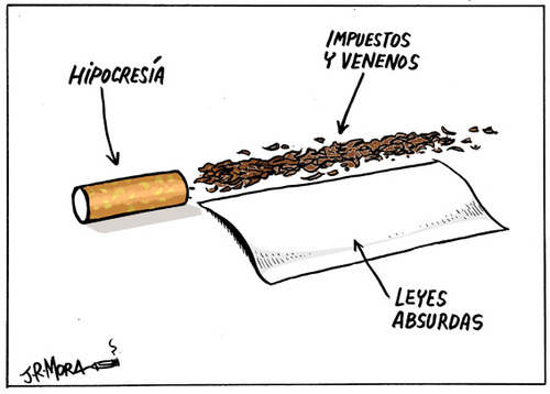Cartoon: Tabaco (medium) by jrmora tagged tabaco,ley,leyes,impuestos,salud
