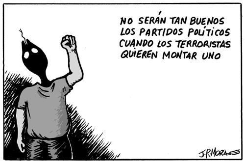 Cartoon: Terroristas (medium) by jrmora tagged terroristas,partidos,politicos