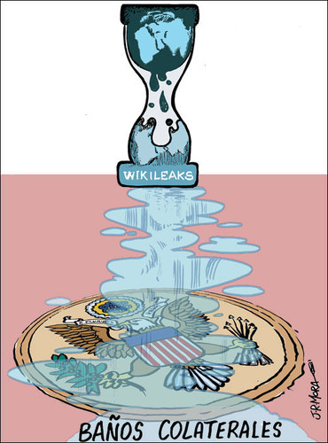 Cartoon: Wikileaks win (medium) by jrmora tagged wikileaks,rsf,filtraciones,democracia,secretos,periodismo,informacion