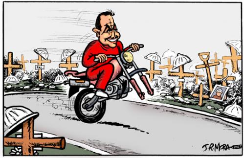 Cartoon: ZP y el desempleo (medium) by jrmora tagged paro,desempleo,trabajo,za,zapatero,psoe