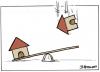 Cartoon: Bajada del precio de la vivienda (small) by jrmora tagged vivienda,trabajo,hipoteca,spain