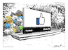 Cartoon: Facebook (small) by jrmora tagged facebook,social,network,internet