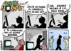 Cartoon: Internet vs Vida real (small) by jrmora tagged internet,red,net