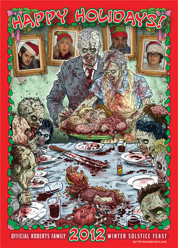 Cartoon: Happy Holidays! (medium) by monsterzero tagged xmas,holiday,zombies