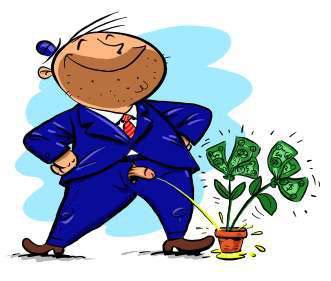 Cartoon: Make That Money Tree Grow! (medium) by monsterzero tagged humor,piss,clipart