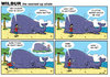 Cartoon: Wilbur the washed-up whale (small) by monsterzero tagged whales cartoon