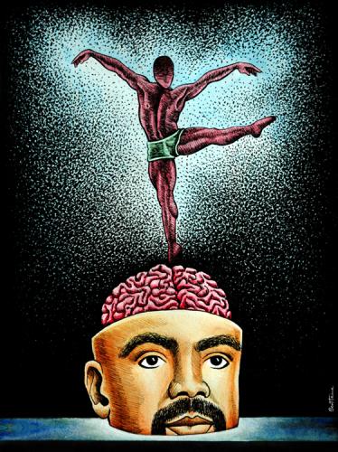 Cartoon: Alvin Ailey - Choreographer (medium) by BenHeine tagged alvin,ailey,american,dance,theater,modern,dancer,choreographer,choregraphe,danseur,danse,pose,man,multiracial,brotherhood,black,negro,contrast,brain,skin,dark,ben,heine,portrait,new,york,city,aids,rogers,texas,katherine,dunham,company,be