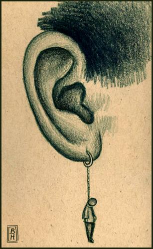 Cartoon: Unheard (medium) by BenHeine tagged lost,distress,youth,study,souffle,dernier,soul,humain,human,vie,la,de,etude,biology,lobe,pavillon,oreille,anatomy,poem,waters,cullen,lambda,corde,ear,benheine,heine,ben,breath,last,gasp,pendre,pendu,hang,self,kill,suicide,fate,man,slave,innocent,unheard