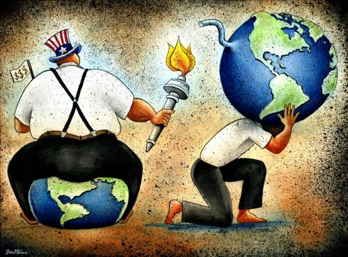 Cartoon: What Next ? (medium) by BenHeine tagged recession,ben,heine,usa,bomb,earth,question,flambeau,torch,fat,worker,greg,peel,george,bush,legacy,administration,barack,obama,g20,g7,europe,marxism,fn,arena,capitalism,eu,us,growth,terrorism,washington,uncle,sam,what,next,feu,pyromane,firestarter,sit,dow