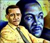 Cartoon: Barack Obama-Martin Luther King (small) by BenHeine tagged barackobama,obama,unitedstates,usa,us,president,candidate,black,martinlutherking,luther,king,ihaveadream,dream,change,revolution,portrait,noir,africa,afp,johnrailey,victim,myth,legend,icon,death,tribute,blackpower,peace,race,love,legacy,africain,ben
