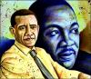 Cartoon: Barack Obama-Martin Luther King (small) by BenHeine tagged barackobama obama unitedstates usa us president candidate black martinlutherking luther king ihaveadream dream change revolution portrait noir africa afp johnrailey victim myth legend icon death tribute blackpower peace race love legacy africain ben