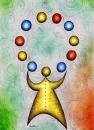 Cartoon: Changing Masks (small) by BenHeine tagged masks,paullawrencedunbar,dunbar,poem,mood,swing,change,changer,illustration,style,stylized,black,colours,couleurs,kleuren,smile,sadness,happy,guile,subtle,circle,round,cercle,dream,illusion,carapace,protection,shades,wear,jongler,clown,big,juggle,benheine