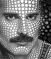 Cartoon: Freddie Mercury (small) by BenHeine tagged art,freddiemercury,freddie,mercury,music,ben,heine,benheine,cercles,circles,digital,circlism,performer,portrait,queen,persona,singer,songwriter,texture,eyes,regard,look,dancer,moustache,blackandwhite,theartistery,dots