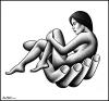 Cartoon: In His Fingers (small) by BenHeine tagged dieinhisfingers deviantart draw hand klitshy kristinebuenavista melancholy nostalgia philippines poetess poetry politics sketch woman asian men couple love hatred friendship croquis femme main bic benheinecartoons 