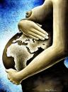 Cartoon: Mother Africa (small) by BenHeine tagged mother africa ben heine strong hands joy sistah matthews alford continents pregnancy enceinte femme woman ventre belly mains worldmap carte monde pulse life embryo soul dedans spirit black future rich poverty misery home bob marley jah