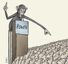 Cartoon: Powerful People (small) by BenHeine tagged power pouvoir political art tribune primates monkey crowd foule people ape joke provocation ben heine animals humans hierarchy government politics leaders chef king prime minister president irony illusion shame failure ech