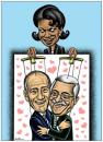 Cartoon: Puppets For Peace (small) by BenHeine tagged georgewbush,annapolisconference,arabnews,benheine,cartoons,condoleezarice,ehudolmert,israel,mahmoudabbas,middleeast,negotiations,palestine,peace,puppets,marionnette,heart,coeur,love,usa,jeu,game,hypocrisy,play,