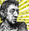 Cartoon: Serge Gainsbourg (small) by BenHeine tagged serge,gainsbourg,france,chanteur,sea,sex,and,sun,sing,famous,star,debauche,cigarette,drogue,amour,jane,birkin,sex,musical,notes,music,exces,collier,necklace,addiction,song,love,romantic,drugs,sexe,yellow,sad,ben,heine,