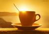 Cartoon: Wake Up! (small) by BenHeine tagged cup tasse sunrise sunset light ben heine benheine wake up debout morning matin soleil coffee tea cafe orange soft yellow jaune seaside waterscape photography art samsungnx10 theartistery greece santorini island horizon