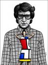 Cartoon: Yves Saint Laurent (small) by BenHeine tagged yves,saint,laurent,ysl,gucci,dior,pierre,berge,elegance,designer,fragrance,perfume,mode,dress,woman,piet,mondrian,art,couture,cutting,edge,controversial,gay,homosexual,genius,robe,fashion,cancer,creation,libertarian,anarchic,jacket,shirt,clothes,ben,heine