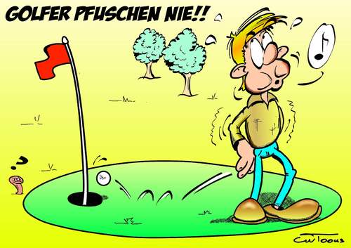 Cartoon: Irgendwo am Wochenende (medium) by cwtoons tagged golf,sport,pfusch,betrug