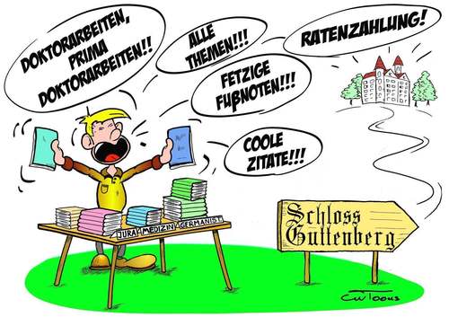 Cartoon: KT (medium) by cwtoons tagged akademiker,hochstapler,betrug,guttenberg,freiherr,theodor,karl,doktorarbeit,doktor