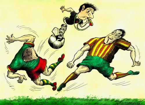 Cartoon: EURO 2008 - 3 (medium) by Kazanevski tagged no