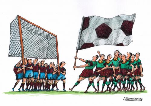 Cartoon: EURO 2008 - 6 (medium) by Kazanevski tagged no