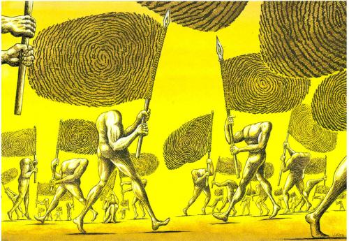 Cartoon: Flags (medium) by Kazanevski tagged no