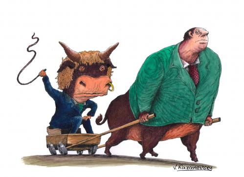 Cartoon: Ox (medium) by Kazanevski tagged no