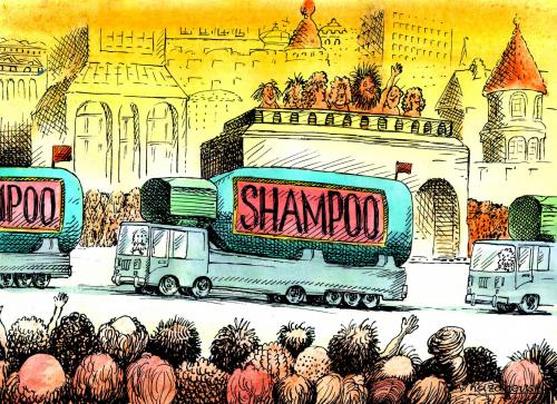 Cartoon: Shampoo (medium) by Kazanevski tagged no