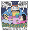 Cartoon: remote boy (small) by Christo Komarnitski tagged television