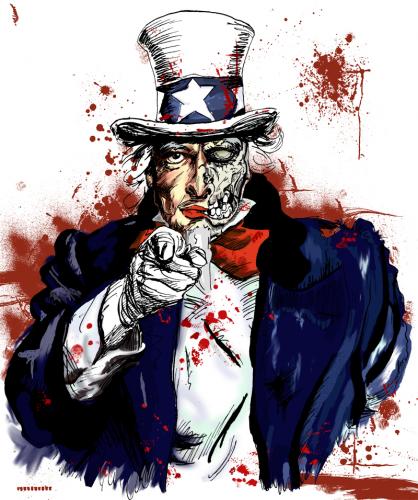 Uncle Sam By Harlekin1979 | Politics Cartoon | TOONPOOL