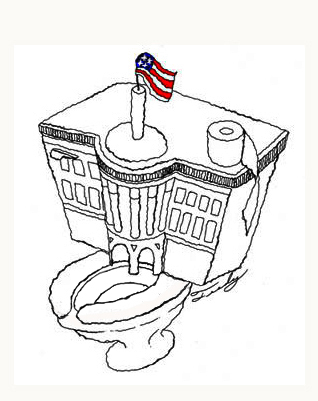 White House By Fredy | Politics Cartoon | TOONPOOL