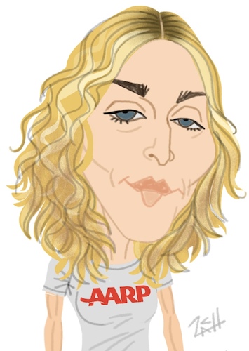 Cartoon: Madonna (medium) by Zach tagged madonna,entertainers,caricature