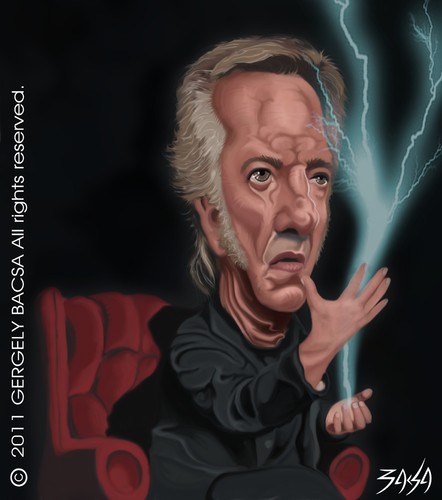 Cartoon: Alan Rickman (medium) by bacsa tagged rickman,alan