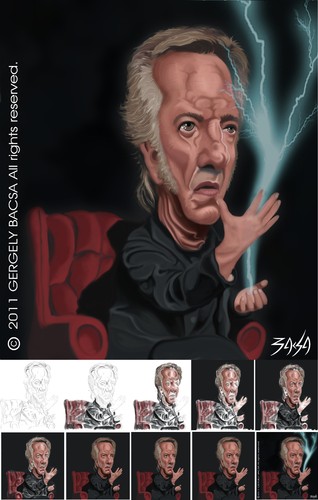 Cartoon: Alan Rickman (medium) by bacsa tagged rickman,aan