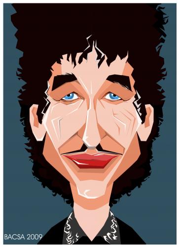 Cartoon: Bob Dylan (medium) by bacsa tagged bob,dylan