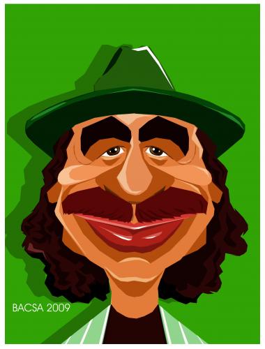 Cartoon: Carlos Santana (medium) by bacsa tagged carlos,santana