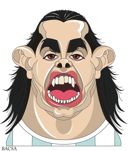 Cartoon: Carlos Tevez (medium) by bacsa tagged tevez