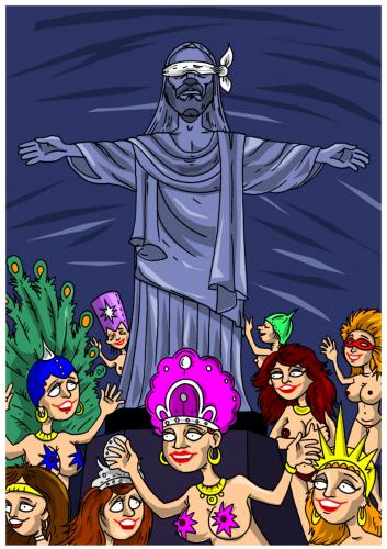 Cartoon: carneval (medium) by bacsa tagged carneval