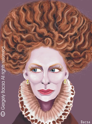 Cartoon: Cate Blanchett (medium) by bacsa tagged cate