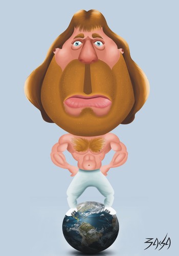 Chuck Norris By bacsa | Famous People Cartoon | TOONPOOL